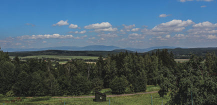 Výhled na Krkonoše. terasa,Hotel Pod Zvičinou